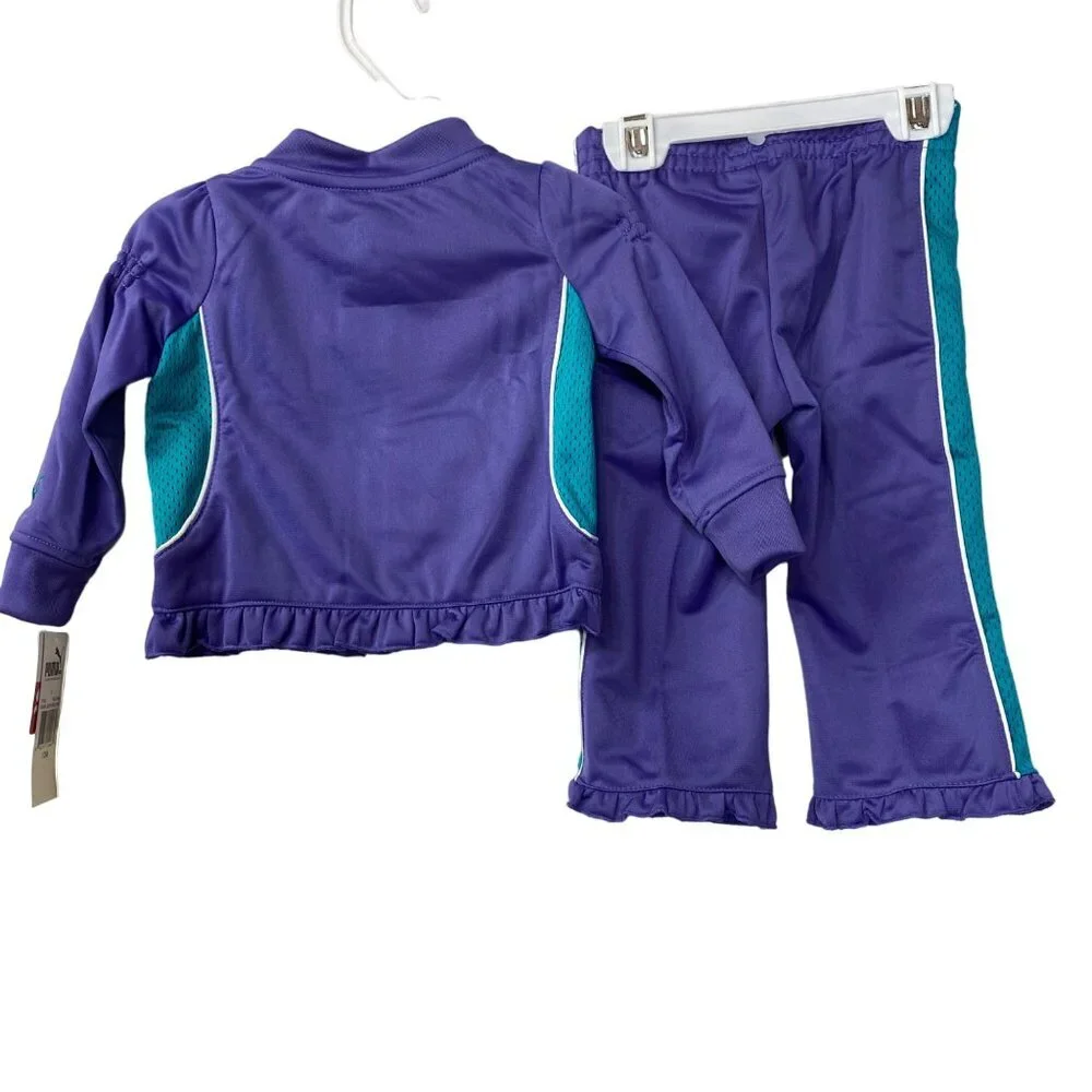 PUMA BABY GIRLS 2 PIECE JERSEY SET LONG SLEEVES & PANTS 12 MOS NWT - Picture 4 of 7